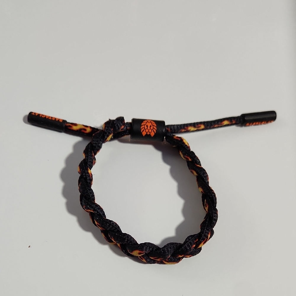 Rastaclat Elegant Black and Orange Braided Bracelet